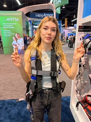 Anna at an industrial safety and standards expo