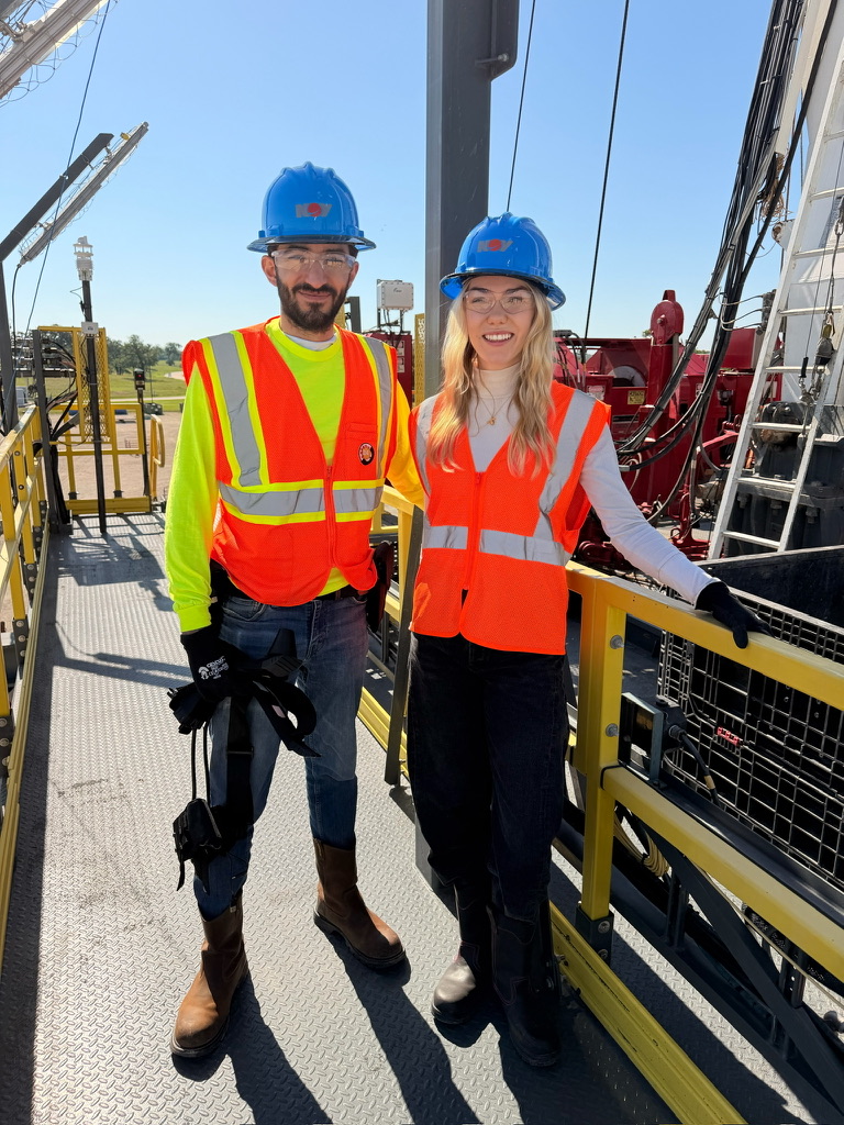 Anna on an energy jobsite during a Clema field pilot