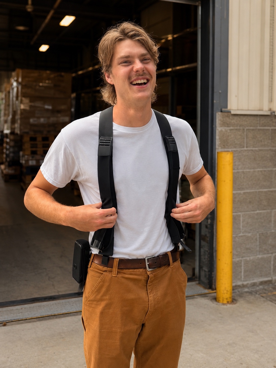 A warehouse worker wearing the Clema Core